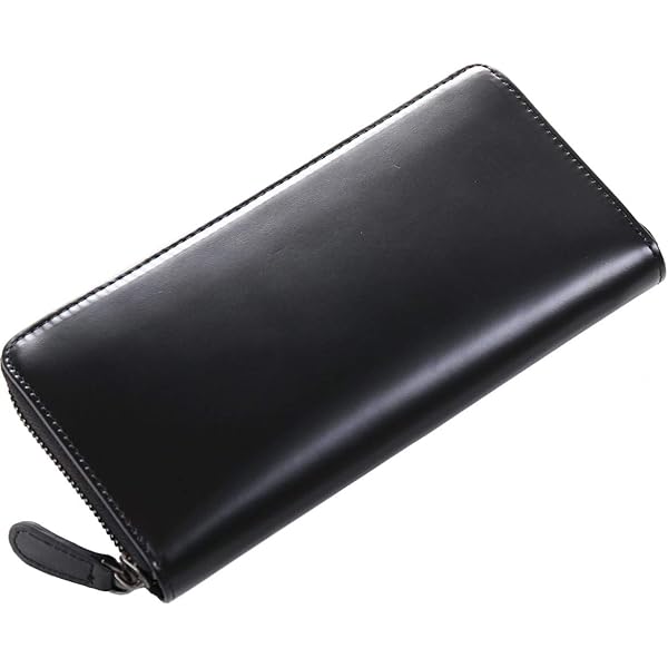 Amazon | [三京商会] 財布 コードバン 長財布 ラウンドファスナー 本革